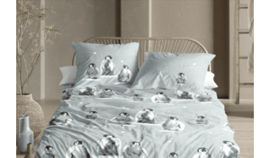 Irisette Bettwäsche Pinguin (135x200): Kuschel-Flanell mit Wintercharme